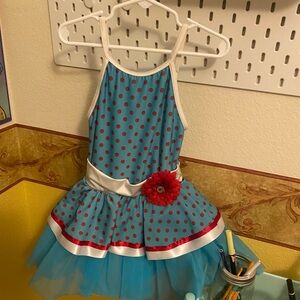 Blue Polka Dot Kids Costume Dress